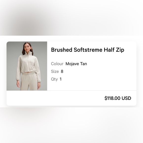 Lululemon Women's Cream Quarter-Zip Sweater - Picture 5 of 5